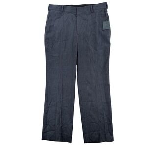 Arrow Dress Pants Mens 36x30 Gray Micro Stripe Microfiber Office Wear